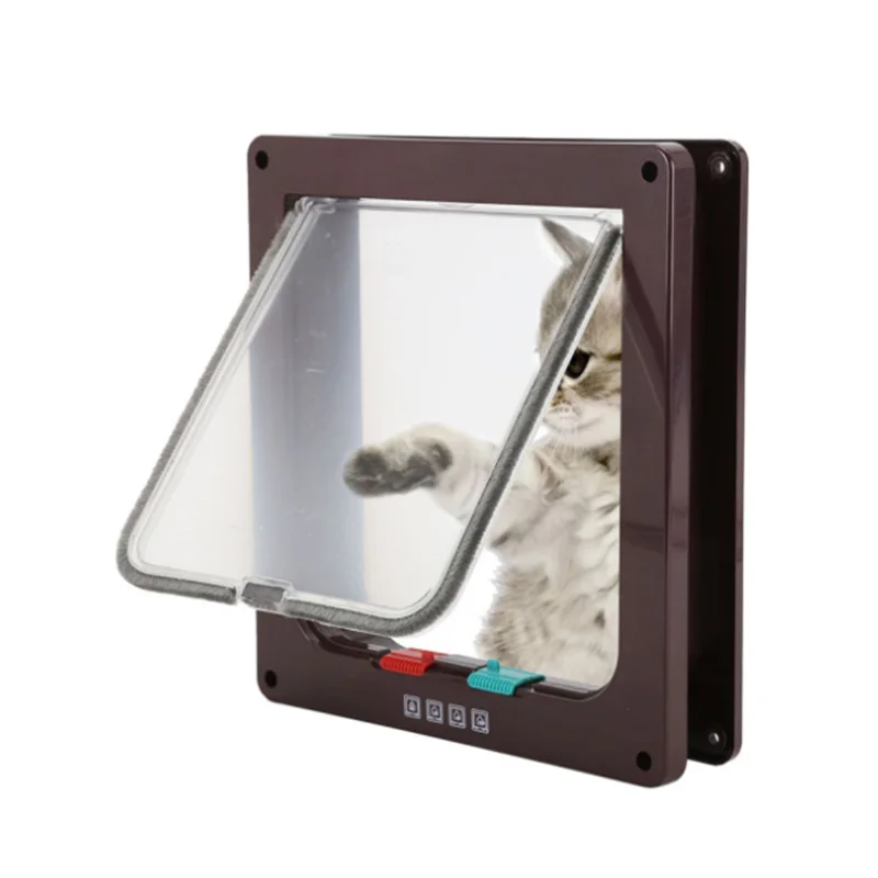 Secure Cat Flap Door With 4-Way Lock
