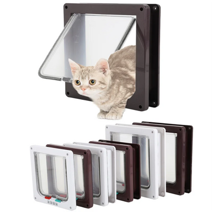 Secure Cat Flap Door With 4-Way Lock