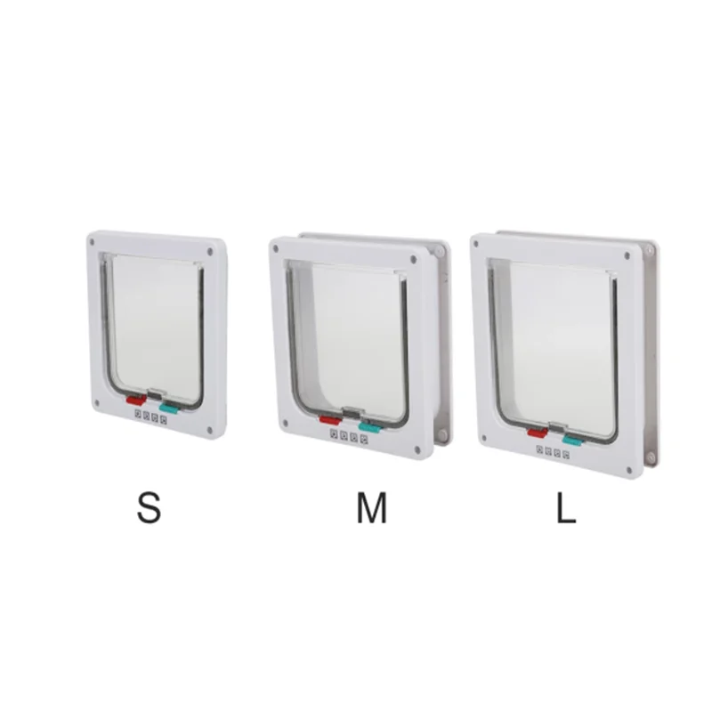 Secure Cat Flap Door With 4-Way Lock