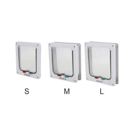Secure Cat Flap Door With 4-Way Lock