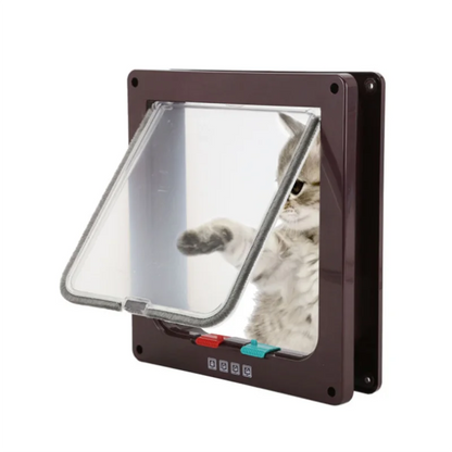 Secure Cat Flap Door With 4-Way Lock