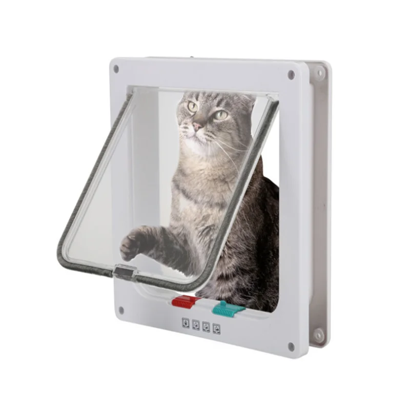 Secure Cat Flap Door With 4-Way Lock