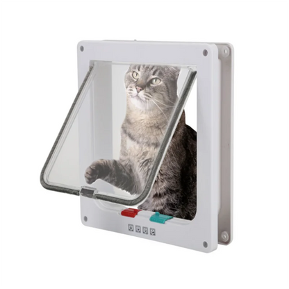Secure Cat Flap Door With 4-Way Lock