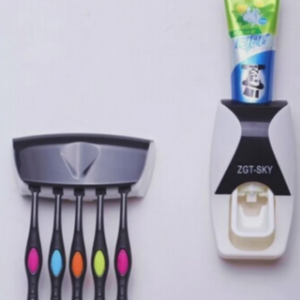 Toothbrush Holder Dust - Proof Automatic Squeezer 